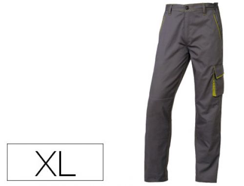 Calas deltaplus com cintura ajustavel e 5 bolsos cor cinza - verde tamanho xl , Deltaplus , 75804 , 3295249151188